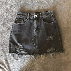 PACSUN Black denim skirt